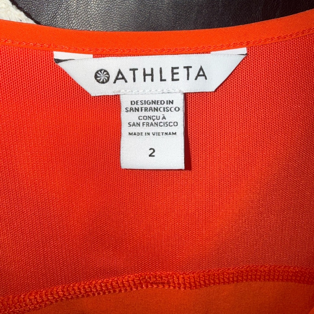 Athleta Orange athletic Dress with Zipper - Picture 8 of 9
